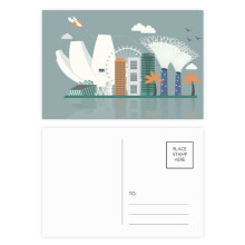 Singapore Famous Places Landmark Postcard Set Birthday Mailing Thanks Greeting Card