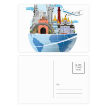 Landmark Travel Journey Ukraine Plane Postcard Set Birthday Mailing Thanks Greeting Card