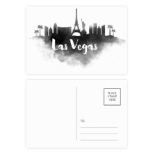 Las Vegas America Landmark Ink City Painting Postcard Set Birthday Mailing Thanks Greeting Card