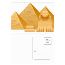 Egypt Pyrad Sphinx Art Pattern Postcard Set Birthday Mailing Thanks Greeting Card