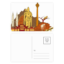 Malaysia Kuala Lumpur Watercolor Postcard Set Birthday Mailing Thanks Greeting Card