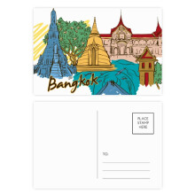 Thailand Bangkok Watercolor Postcard Set Birthday Mailing Thanks Greeting Card