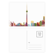Canada Landmark and City Watercolor Postcard Set Birthday Mailing Thanks Greeting Card
