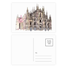 Milan Cathedral in Milan Italy Postcard Set Birthday Mailing Thanks Greeting Card