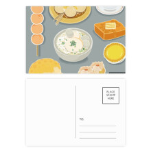 Hong Kong Local Cuisine Food Postcard Set Birthday Mailing Thanks Greeting Card