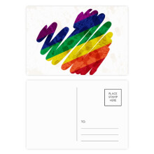 Painting Heart LGBT Rainbow Postcard Set Birthday Mailing Thanks Greeting Card