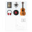 guitar headset cd microph music pattern postcard set birthday mailing thanks greeting card 1