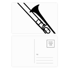 tromb classical music instrument pattern postcard set birthday mailing thanks greeting card
