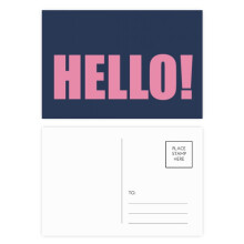 Hello Quote Black Encourage Positive Postcard Set Birthday Mailing Thanks Greeting Card