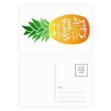 Pineapple Stand Tall Be Sweet Quote Postcard Set Birthday Mailing Thanks Greeting Card