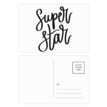 Super Star Quote Postcard Set Birthday Mailing Thanks Greeting Card