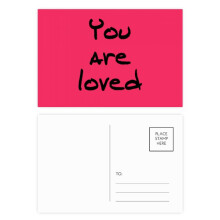 You Are Loved Inspirational Quote Sayings Postcard Set Birthday Mailing Thanks Greeting Card