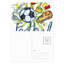 Cartoon Football Series Pattern Soccer Postcard Set Birthday Mailing Thanks Greeting Card