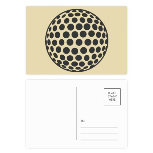 Golf Sport Simple Geometry Pattern Postcard Set Birthday Mailing Thanks Greeting Card