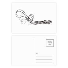Black Marine Life Octopus Illustration Postcard Set Birthday Mailing Thanks Greeting Card