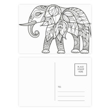 Paint Elephant Friend Tooth Postcard Set Birthday Mailing Thanks Greeting Card
