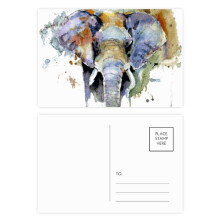 Elephant Painted Personality Animal Postcard Set Birthday Mailing Thanks Greeting Card