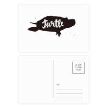 Turtle Black And White Animal Postcard Set Birthday Mailing Thanks Greeting Card