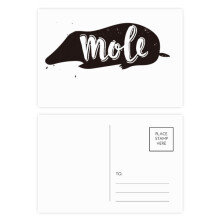 Mole Black And White Animal Postcard Set Birthday Mailing Thanks Greeting Card