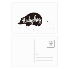 Hedgehog Black And White Animal Postcard Set Birthday Mailing Thanks Greeting Card