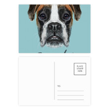 Lop-eard Boxer Dog Pet Animal Postcard Set Birthday Mailing Thanks Greeting Card
