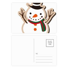 mas Snowman Cartoon Festival Postcard Set Birthday Mailing Thanks Greeting Card