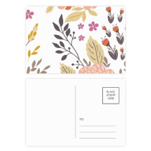 White Yellow Orange Flower  Postcard Set Birthday Mailing Thanks Greeting Card