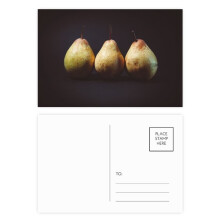 Fresh Pear Temperate Fruit Picture Postcard Set Birthday Mailing Thanks Greeting Card
