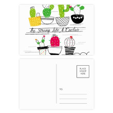 Succulents Potted Cactus Postcard Set Birthday Mailing Thanks Greeting Card