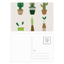 Cactus Potted Succulents Postcard Set Birthday Mailing Thanks Greeting Card