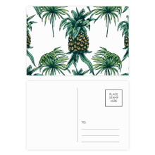Pineapple Fruit Eat Green Postcard Set Birthday Mailing Thanks Greeting Card