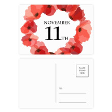 Corn Garland Remembrance Day UK Postcard Set Birthday Mailing Thanks Greeting Card