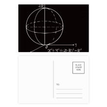 Math Kowledge Sphere Equation Postcard Set Birthday Mailing Thanks Greeting Card