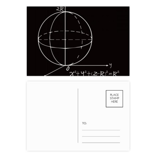 Math Kowledge Sphere Equation Postcard Set Birthday Mailing Thanks Greeting Card
