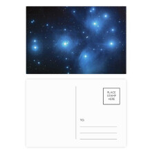 blue starry stars postcard set birthday mailing thanks greeting card
