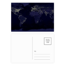 Mystery Space Planet Earth Aerial Map Postcard Set Birthday Mailing Thanks Greeting Card