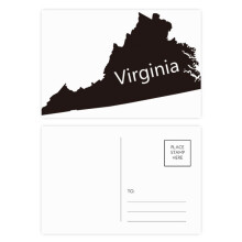 Virginia America USA Map Outline Postcard Set Birthday Mailing Thanks Greeting Card