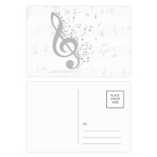 Treble Clef Flappg Music Note Postcard Set Birthday Mailing Thanks Greeting Card