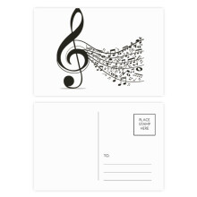 Flappg Music Notes Treble Clef Postcard Set Birthday Mailing Thanks Greeting Card