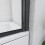 800x1400mm matt black frame black silk screen Pivot Shower Bath Screen 4