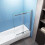 Sliding Bath Screen: Fixed Pivot Double-Panel Shower Doors, 900x1400mm, 6mm Tempered Glass, Universal Left/Right Fit, Chrome Frame 5