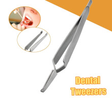 tooloflife Dental Tweezers Orthodontic Bonding Tweezers Bracket Holder Dentists Tool Stainless SteelSilver