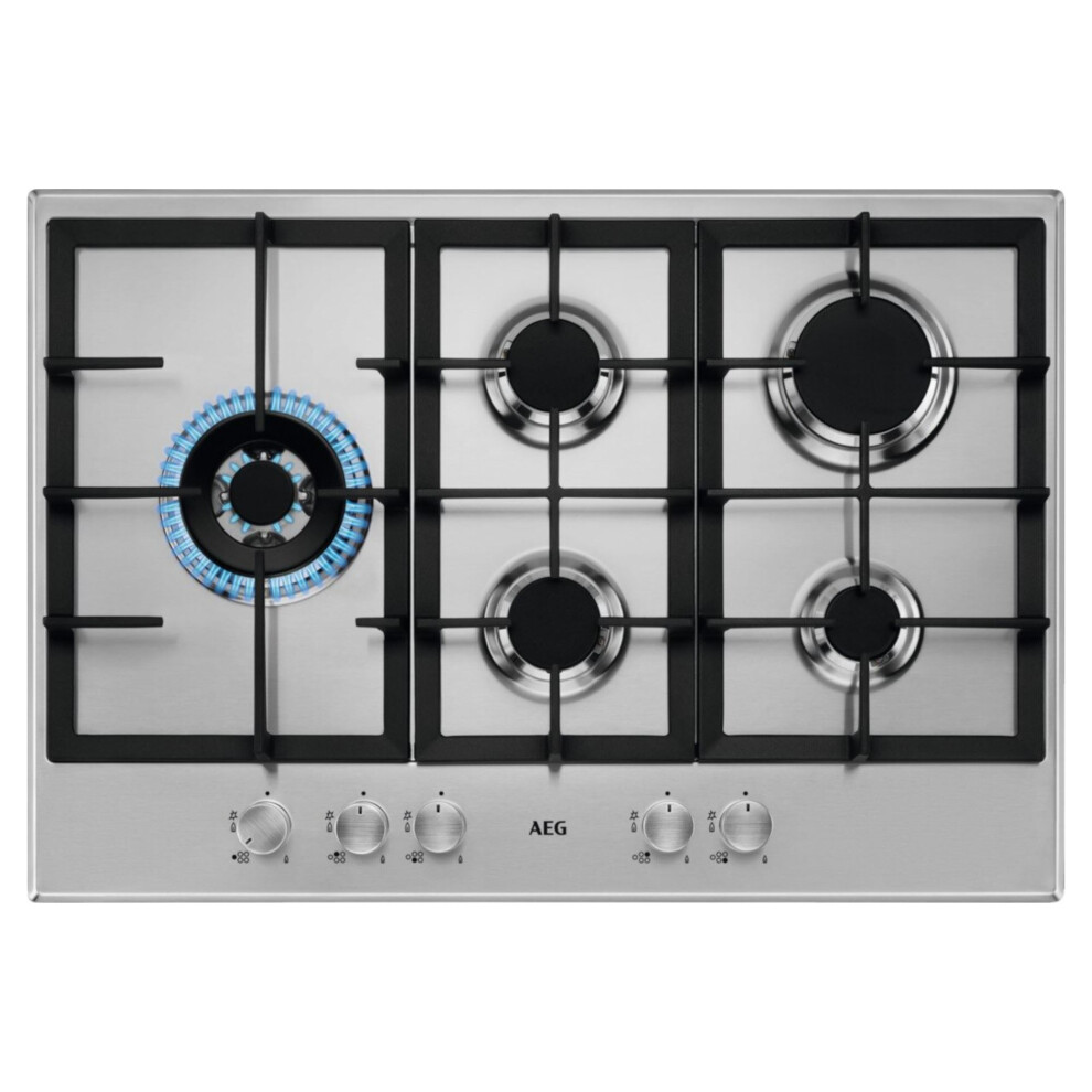 Aeg Hgb75500sm 750Mm Slimline Gas Hob