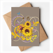 Flower Sunflower Illustration Greeting Cards You are Invited Invitations