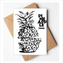 PineFruit Trend Fruit Line Drawing Greeting Cards You are Invited Invitations