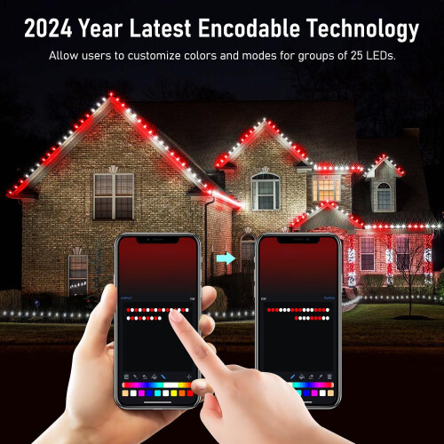 (99FT 150LEDs) 33FT Smart String Lights Extendable C9 DIY Color Changing APP Remote Controlled Halloween Music Timer 50 LED Waterproof Programmable Lights 1