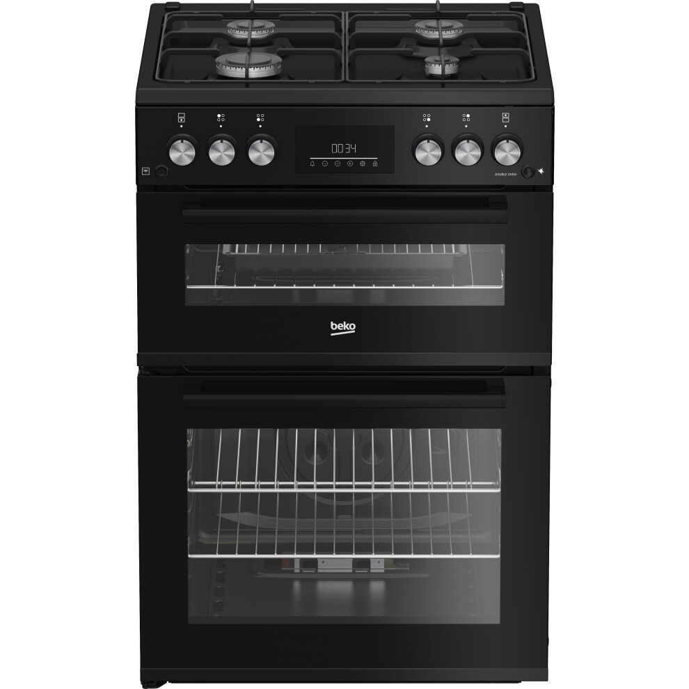 Beko 60cm Freestanding Gas Cooker - Black - A Rated