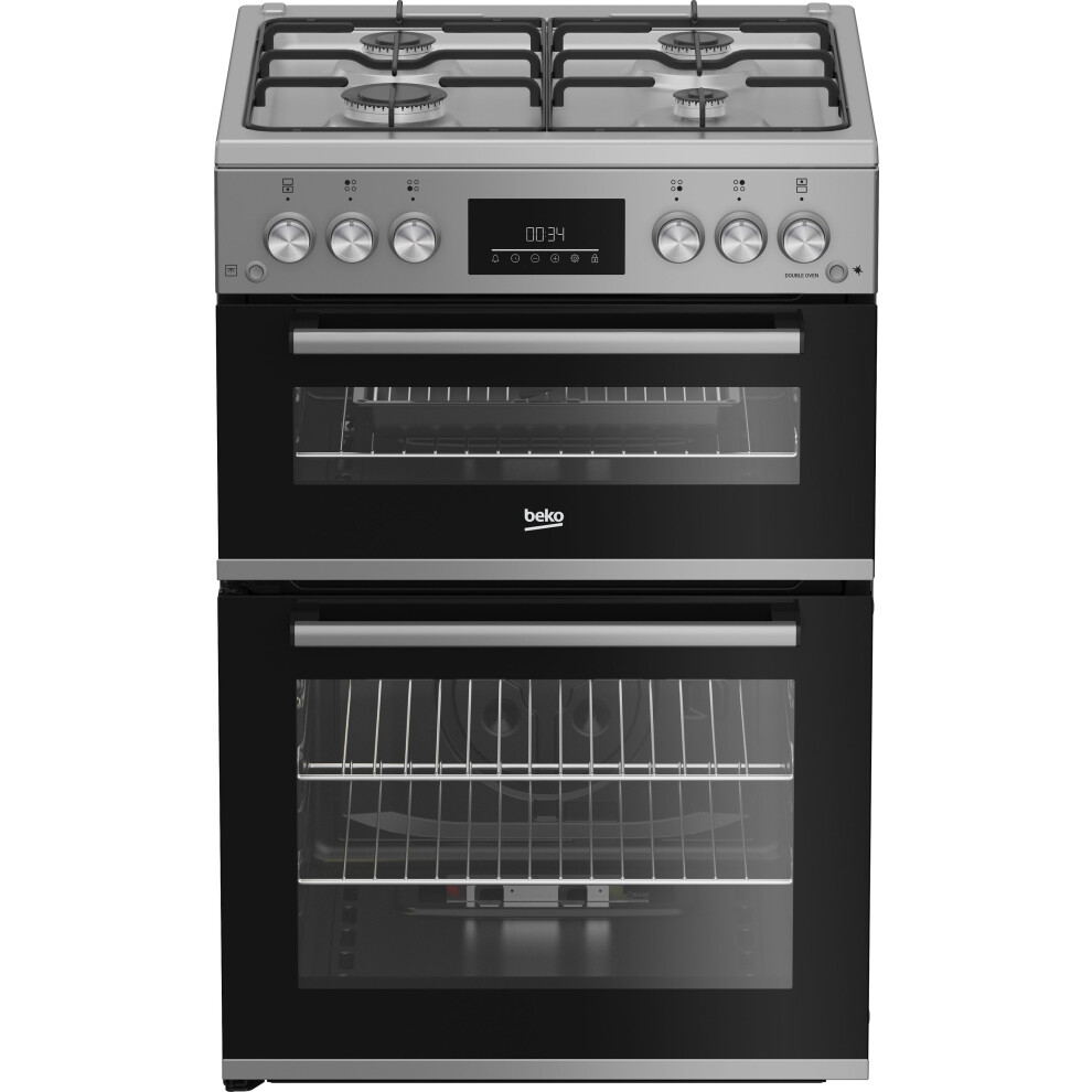 Beko 60cm Freestanding Gas Cooker - Silver - A Rated