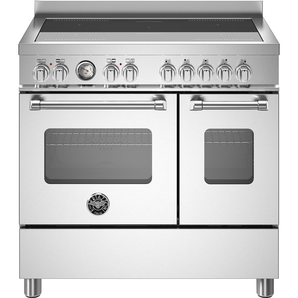 Bertazzoni Master Series 90cm Electric Range Cooker with Induction Hob - Stainless Steel - A/A Rated