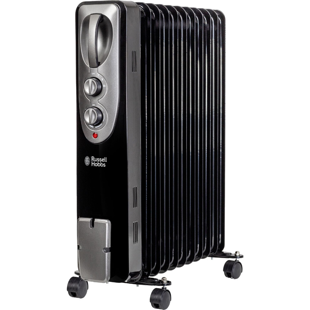 Russell Hobbs 9 Fin Oil Filled Radiator 2500W - Black